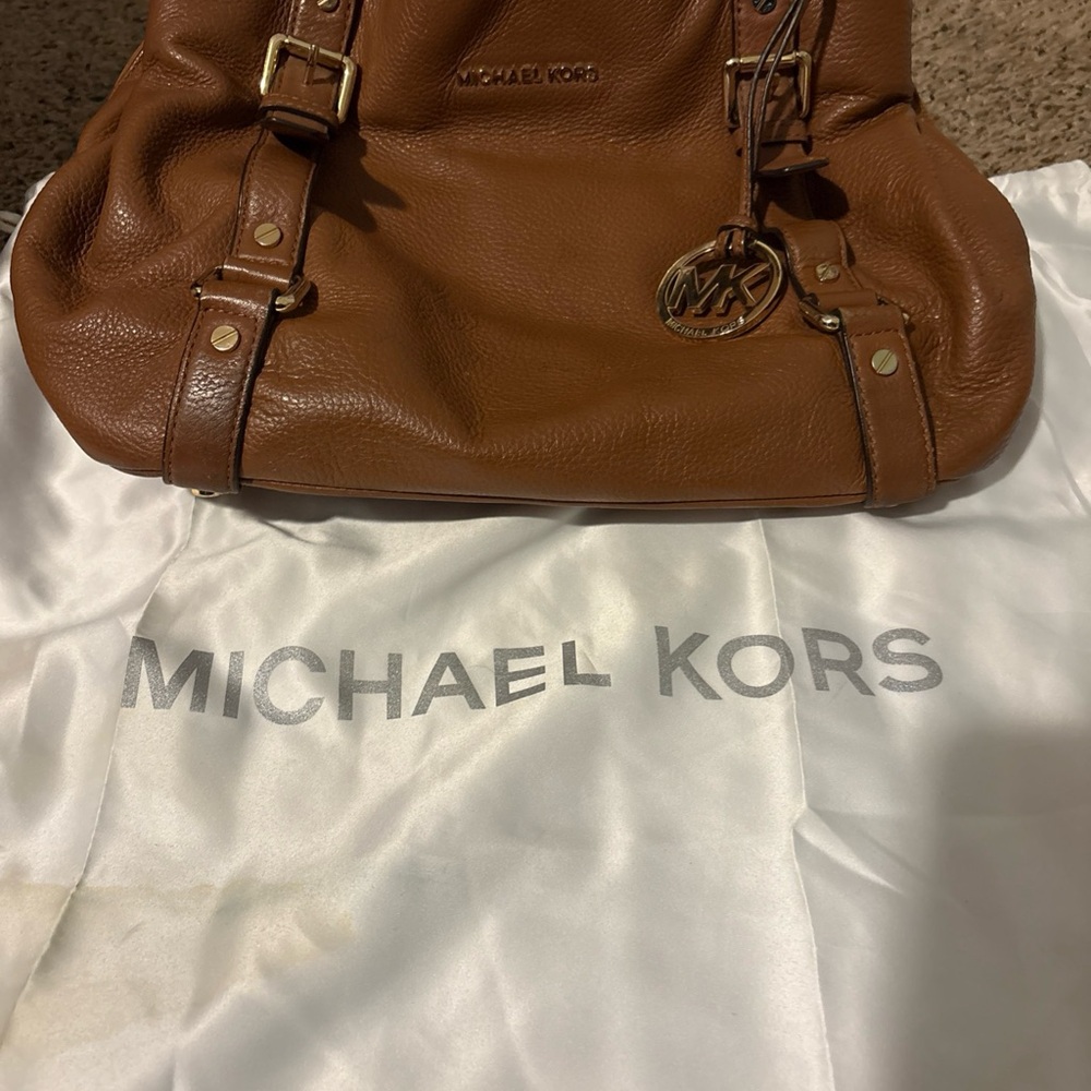Michael Kors Tan Leather Shoulder Bag